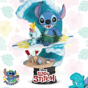 Disney Summer Series D-Stage PVC Diorama Stitch Surf Special Edition 15 cm