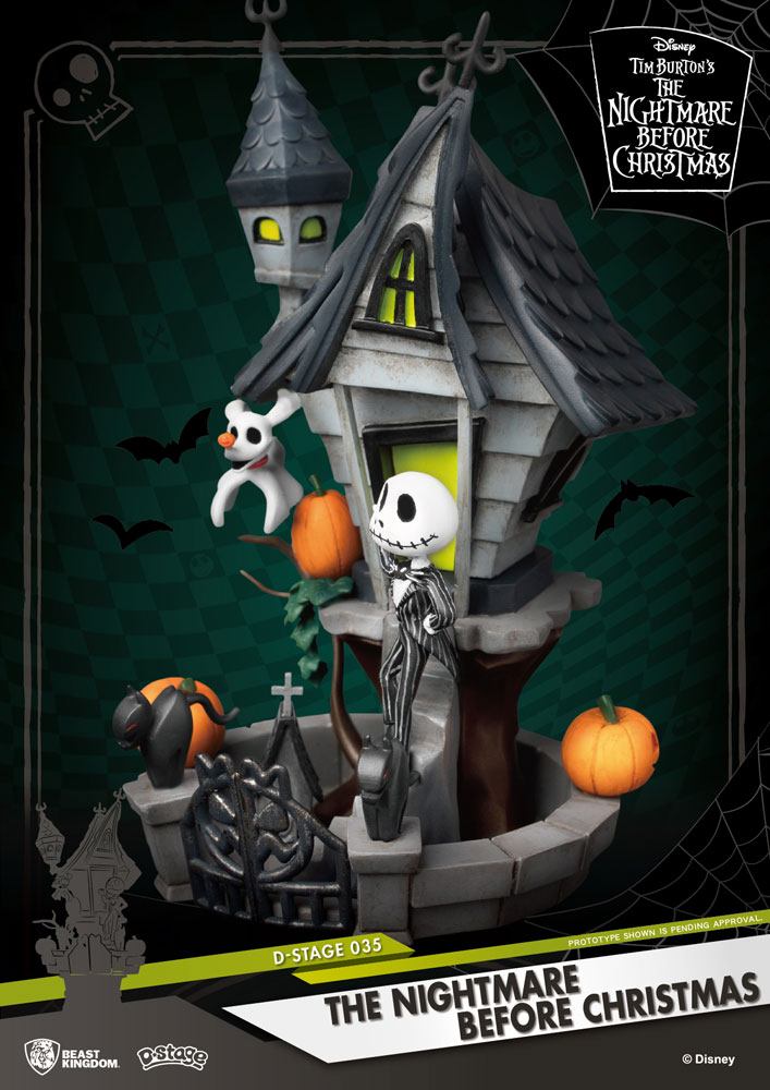 Beast Kingdom Nightmare before Christmas D-Stage PVC Diorama Jack's Haunted House 15 cm