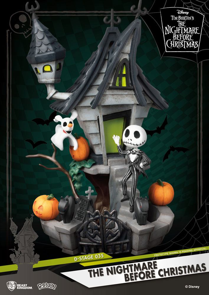 Beast Kingdom Nightmare before Christmas D-Stage PVC Diorama Jack's Haunted House 15 cm