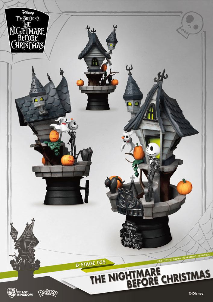 Beast Kingdom Nightmare before Christmas D-Stage PVC Diorama Jack's Haunted House 15 cm