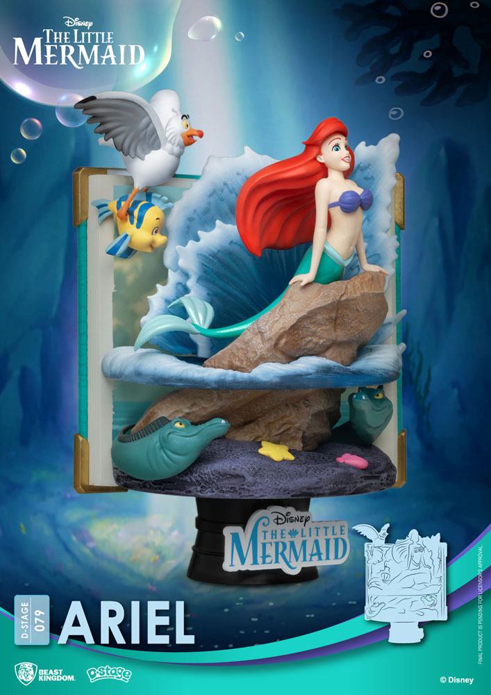 Beast Kingdom Disney Story Book Series D-Stage PVC Diorama Ariel New Version 15 cm