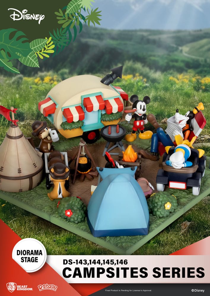 Beast Kingdom Disney D-Stage Campsite Series PVC Diorama Chip & Dale 10 cm