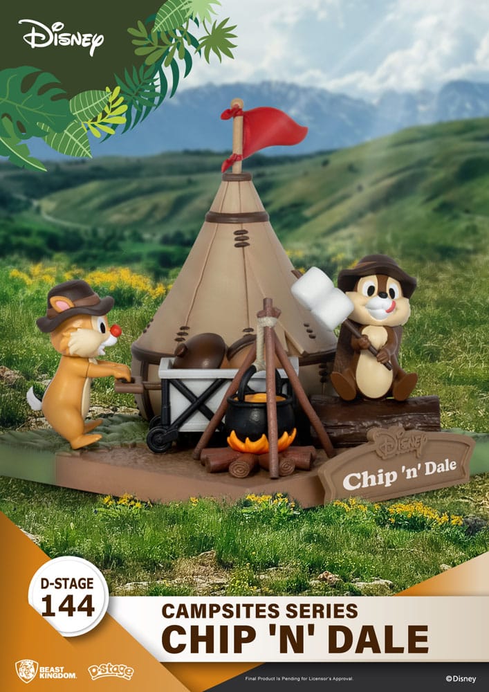 Beast Kingdom Disney D-Stage Campsite Series PVC Diorama Chip & Dale 10 cm