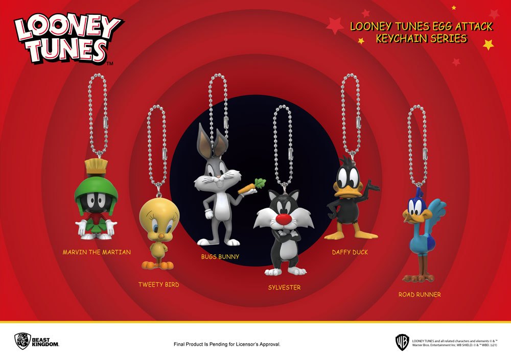 Beast Kingdom Looney Tunes Mini Egg Attack Keychains 4 cm Assortment (6)