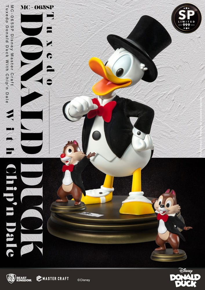 Beast Kingdom Disney 100th Master Craft Statue Tuxedo Donald Duck (Chip'n und Dale) 40 cm