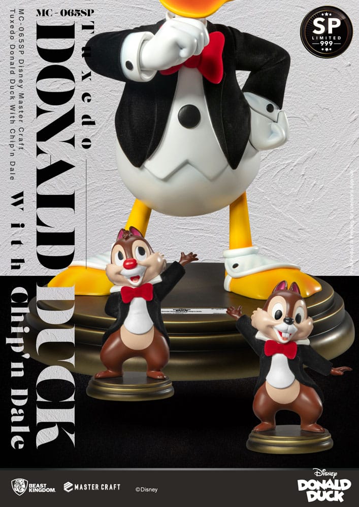 Beast Kingdom Disney 100th Master Craft Statue Tuxedo Donald Duck (Chip'n und Dale) 40 cm