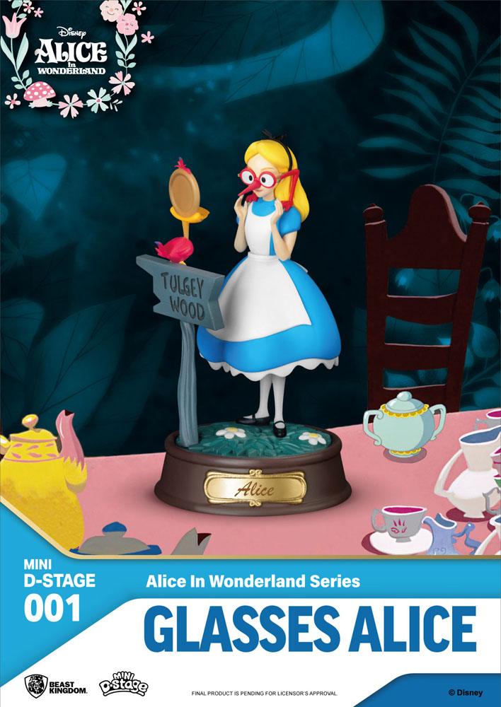 Beast Kingdom Alice in Wonderland Mini Diorama Stage Statues - Glasses Alice