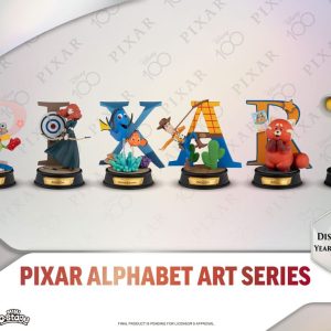 Beast Kingdom Disney Mini Diorama Stage Statues 6-pack 100 Years of Wonder-Pixar Alphabet Art 10 cm