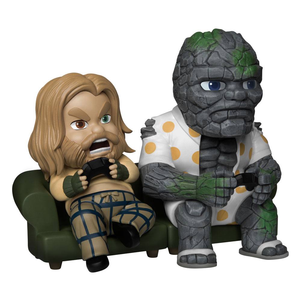 Beast Kingdom Avengers: Endgame Mini Egg Attack Figure Bro Thor & Korg Game Time heo EMEA Exclusive 8 cm