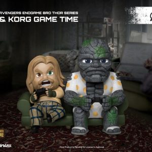 Beast Kingdom Avengers: Endgame Mini Egg Attack Figure Bro Thor & Korg Game Time heo EMEA Exclusive 8 cm