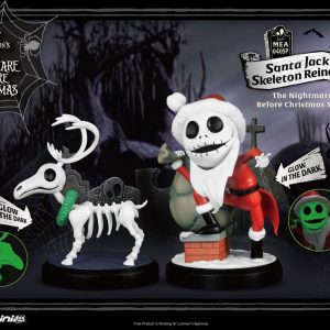 Beast Kingdom Nightmare Before Christmas Mini Egg Attack Figure 2-Pack Santa Jack & Skeleton Reindeer 8 cm