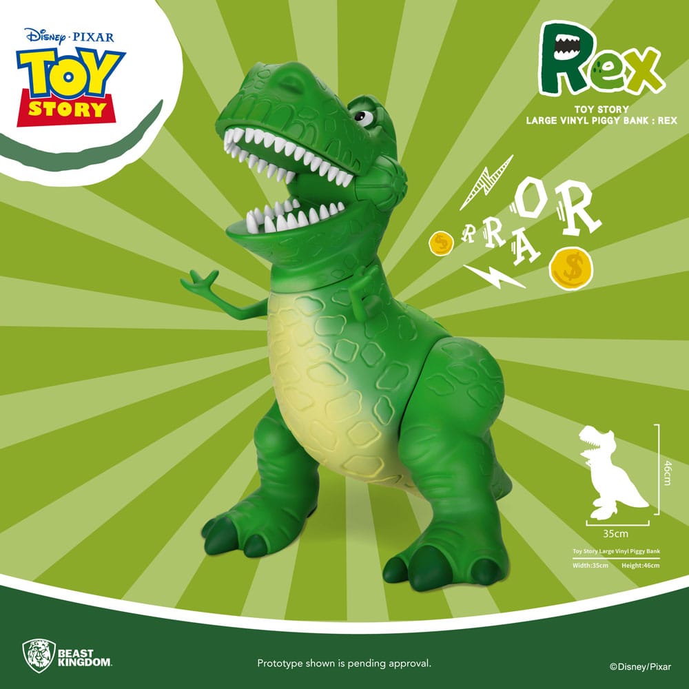 Beast Kingdom Toy Story Piggy Vinyl Bank Rex 46 cm