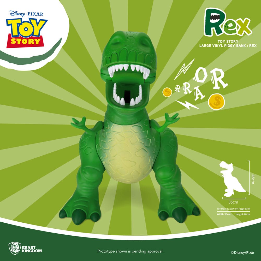 Beast Kingdom Toy Story Piggy Vinyl Bank Rex 46 cm