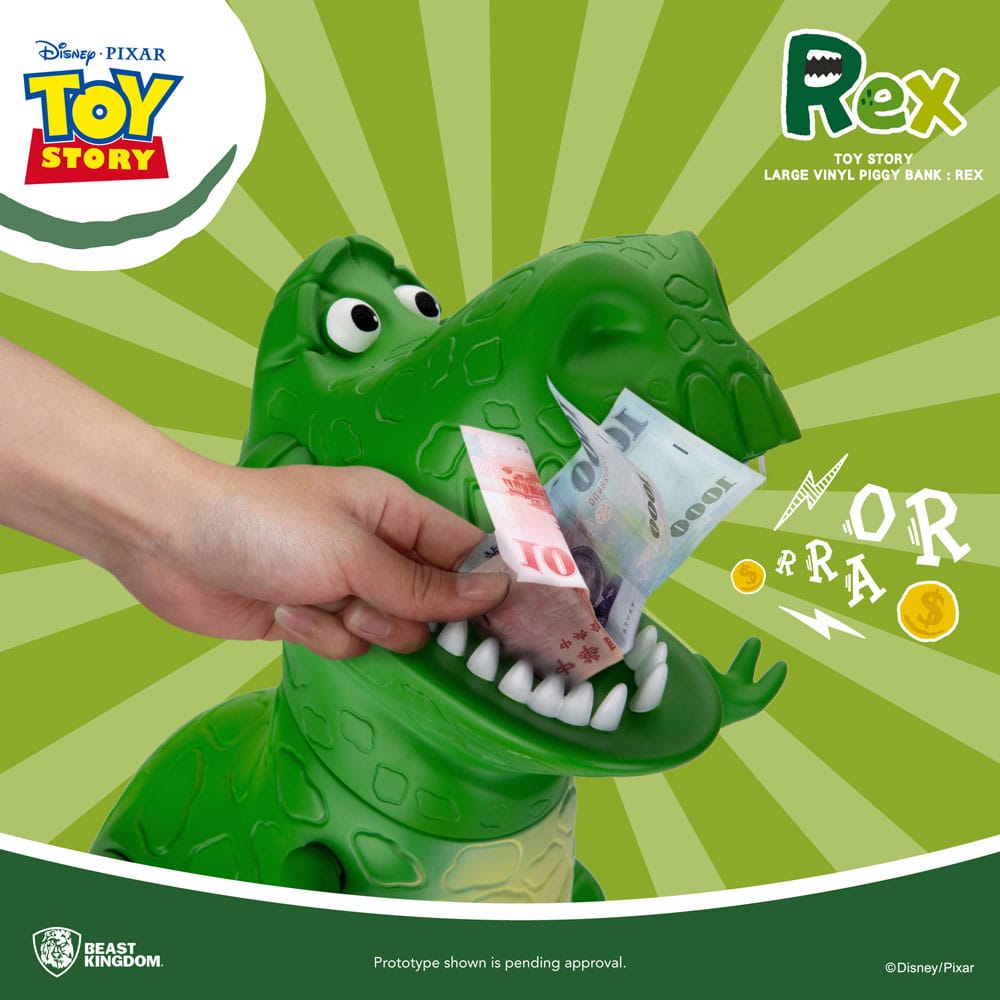 Beast Kingdom Toy Story Piggy Vinyl Bank Rex 46 cm