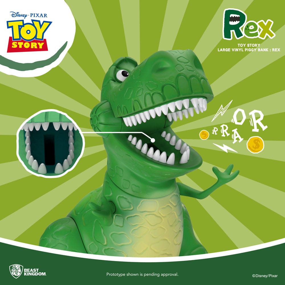 Beast Kingdom Toy Story Piggy Vinyl Bank Rex 46 cm