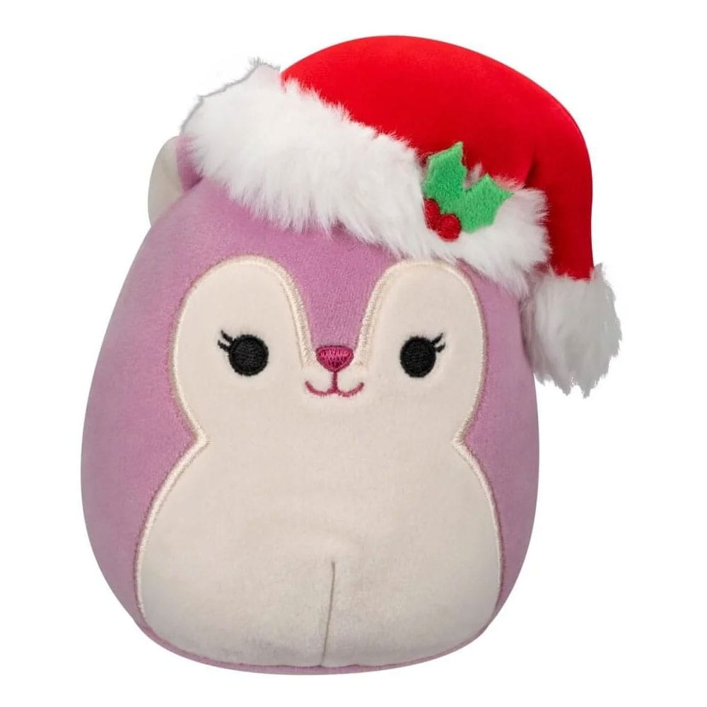 Squishmallows Plush Figure Christmas Allina the Squirrel with Santa Hat 20 cm