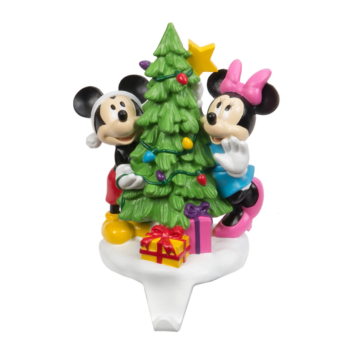 Mickey & Minnie Resin Stocking Mantle Piece Hanger - XM5814