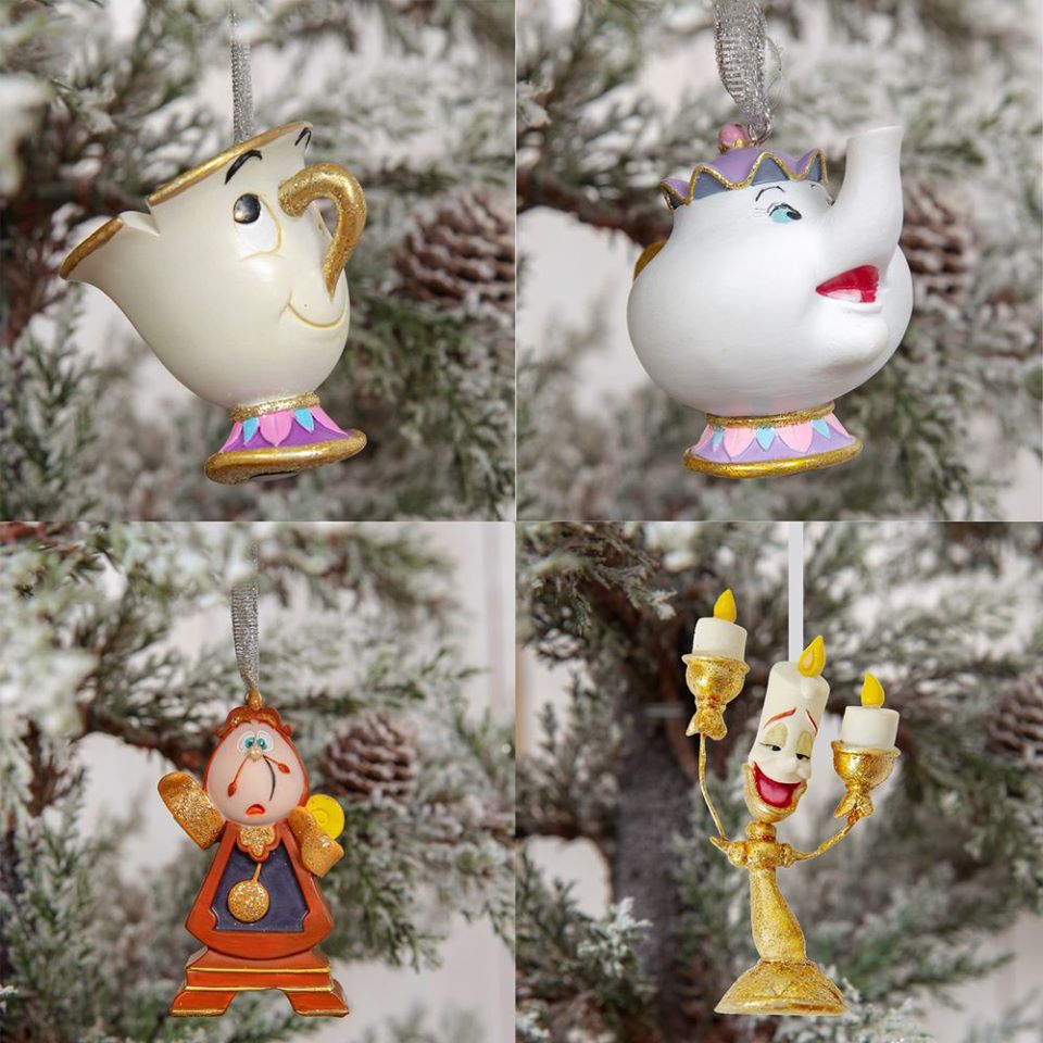 XM7819 Disney Beauty & The Beast Set 4 Tree Decs