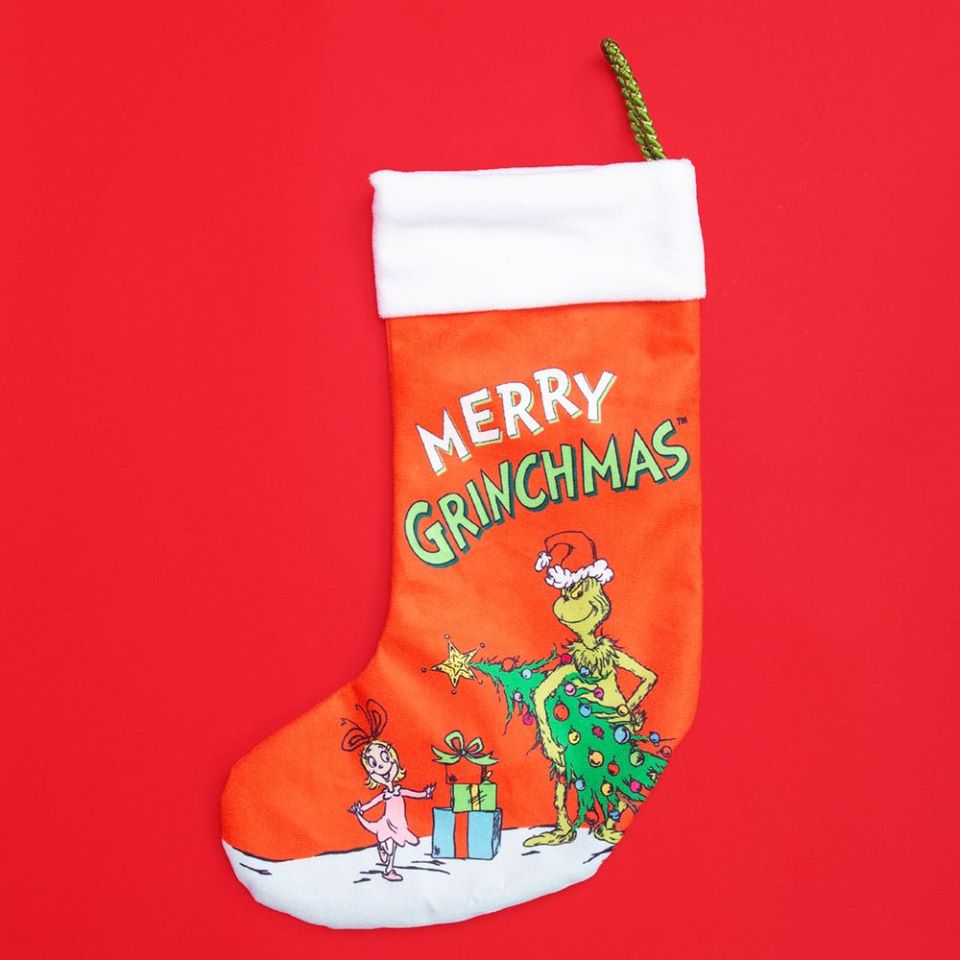 Merry Grinchmas Novelty Fabric Stocking - XM8192