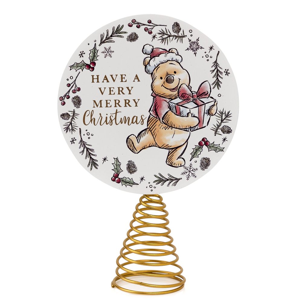 Disney Winnie The Pooh Tree Topper 'Have a Very Merry Christmas'