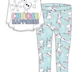 Ladies Official Disney Olaf S/Sleeve Top & Lounge Pant Pyjama Set